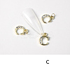 Alloy Rhinestone Cabochons MRMJ-T056-93G-C-1