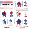  5 Sets 5 Style Independence Day Wood Display Decorations DJEW-NB0001-29-2