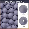 100Pcs Silicone Beads Round Rubber Bead 15MM Loose Spacer Beads for DIY Supplies Jewelry Keychain Making JX458A-1