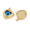 Eye Theme Brass Glass Pendants KK-L244-03G-01-2