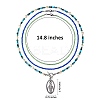 Oval with Virgin Mary Pendant Necklaces NJEW-SW00006-01-4