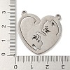 Non-Tarnish 304 Stainless Steel Split Pendants STAS-H184-01P-3