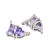 Brass Pave Cubic Zirconia Charms CU-CBA6A75-04P-10-2