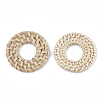 Handmade Reed Cane/Rattan Woven Linking Rings X-WOVE-T006-066-2