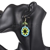 3 Pairs 3 Colors Glass Seed Beaded & 304 Stainless Steel Dangle Earrings EJEW-MZ00719-4