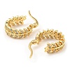 Rack Plating Brass Micro Pave Clear Cubic Zirconia Hoop Earrings EJEW-M223-06G-2