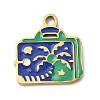304 Stainless Steel Enamel Pendants STAS-I336-26G-1