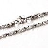 304 Stainless Steel Rope Chain Necklaces NJEW-M124-09-2