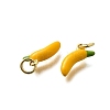 Brass Enamel Pendants KK-P295-22G-2