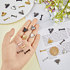 SUPERFINDINGS 100 Sets 4 Colors Brass Sewing Hooks and Eyes Closure Set FIND-FH0005-36-3