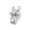 Brass Micro Pave Cubic Zirconia Pendants KK-D283-21P-1