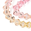 Gradient Color Baking Paint Glass Bead Strands DGLA-A039-T6mm-A02-3