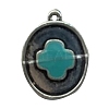 Resin Imitation Turquoise Pendants FIND-TAC0011-72C-1