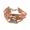 Rainbow Pride Bracelet BJEW-F426-01C-1