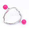 Iron Purse Frame Handle with Solid Color Acrylic Beads FIND-Q038P-D02-2