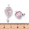 Brass Micro Pave Cubic Zirconia Pendants KK-T072-54P-3