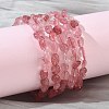 Natural Strawberry Quartz Beads Stretch Bracelets for Women BJEW-Z158-02D-02-1