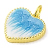 Brass Enamel Pendants KK-S401-17G-B-2
