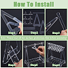 1 Set Coat Hanger Removable Acrylic Earring Displays EDIS-CP0001-10-5