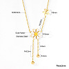 304 Stainless Steel Enamel Flower Bib Necklaces FS-WG58DA2-07-1