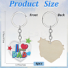 6Pcs Blue Beard Keychain: Perfect Gift for Father's Day AJEW-SP0001-39-2