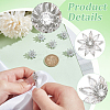 6Pcs 1-Hole Alloy Micro Pave Clear Cubic Zirconia Shank Buttons BUTT-FG0001-27-3