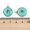 Synthetic Turquoise Pendants X-KK-B157-42G-09-3