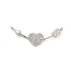 Brass Micro Pave Clear Cubic Zirconia Connector Charms KK-H467-02P-1