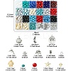 DIY Natural Lava Rock & Synthetic Turquoise Beads & Glass Jewelry Making Findings Kits DIY-YW0011-04-3