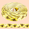 Polyester Bees Printed Grosgrain Ribbons LS-SRIB-WH20020-018C-6
