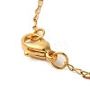 201 Stainless Steel & Glass Rosary Bead Necklaces for Women NJEW-B112-01G-03-3