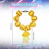 Wood Baseball Beads Pendant Decorations HJEW-SW00126-2