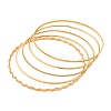5Pcs 304 Stainless Steel Bangle Set for Women BJEW-S162-01A-G-4