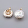 Natural Cultured Freshwater Pearl Pendants PEAR-F008-30G-O-2