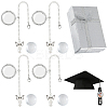 Angel & Flat Round Brass Rhinestone Doctoral Cap Graduation Hanging Pendants HJEW-SP00003-1