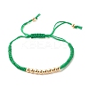 Synthetic Hematite Round Braided Bead Bracelet BJEW-JB07853-3