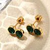 Ion Plating(IP) 304 Stainless Steel Stud Earrings EJEW-A118-15G-01-1