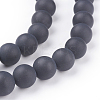 Natural Black Agate Beads Strands G-D543-14mm-3
