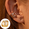Brass Rhinestone Cuff Earrings WGCA6F2-01-1