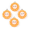 Opaque Resin Pendants RESI-S403-03B-1