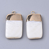 Electroplate Freshwater Shell Pendants SHEL-S276-62B-2