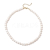 Natural Cultured Freshwater Pearl Two Sides Polished Beaded Necklaces for Women NJEW-JN05334-01-2