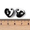 Yin-yang Theme Baking Paint Glass Beads LAMP-B028-01A-4