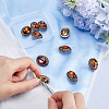 10Pcs 1-Hole Alloy Rhinestone Shank Buttons BUTT-GF0003-52A-6