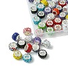 60Pcs 12 Colors Polymer Clay Rhinestone European Beads CPDL-FS0001-02-4