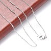 Tarnish Resistant 304 Stainless Steel Cable Chain Necklaces STAS-G083-72P-3