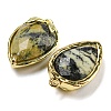 Natural Yellow Turquoise(Jasper) Faceted Pendants G-M431-06G-02-2