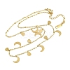 304 Stainless Steel Bib Necklaces for Women NJEW-A065-01A-G-2