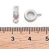 Rack Plating Brass Micro Pave Cubic Zirconia Tube Bails KK-Z052-01P-3