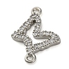 Brass Micro Pave Clear Cubic Zirconia Butterfly Links Connector Charms KK-A230-03C-P-2